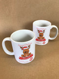 SS11 - Special Delivery Santa's Reindeer Personalised Christmas Mug & White Gift Box