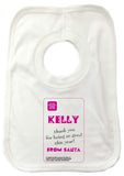 SS13 - Name Thank You for Being Good Personalised Christmas Girls Baby Vest