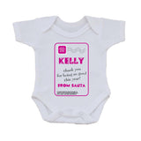 SS13 - Name Thank You for Being Good Personalised Christmas Girls Baby Bib