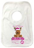 SS15 - Special Delivery Santa's Reindeer Personalised Christmas Pink Baby Vest