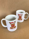 SS19 - Personalised Santa's Reindeer Rudolf Christmas Mug & White Gift Box