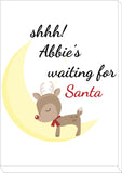 SS20 - Shhh! (Name) is waiting for Santa Personalised Christmas Personalised Print