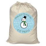 SS22 - Lonely Snowman Personalised for Santa Canvas Personalised Christmas Santa Sack