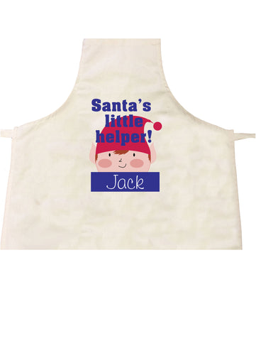 BB15 - Christmas Personalised Santa's Little Helper Personalised Apron