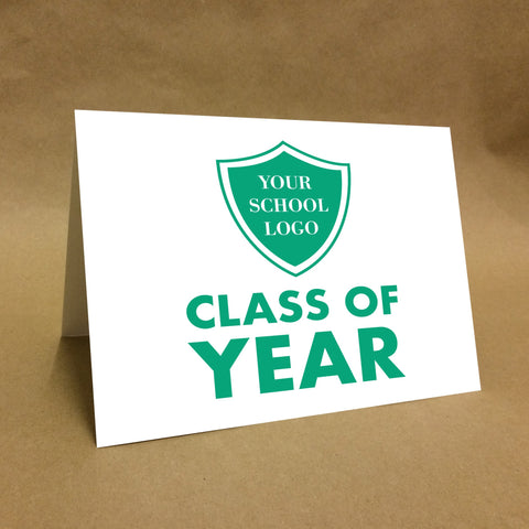 Personalised Leavers Cards for Schools, Colleges & Universities with Logo and Year