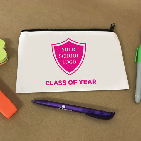 Personalised Leavers Pencil Cases for Schools, Colleges & Universities with Logo and Year