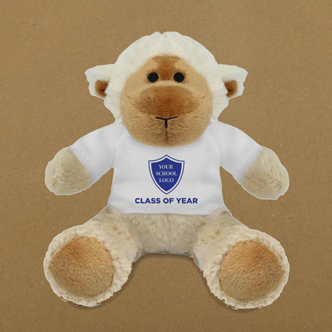 Personalised Leavers Lamb Teddies for Schools, Colleges & Universities with Logo and Year