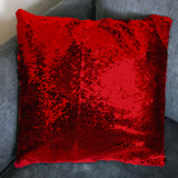 I Love Heart (Any Name) Personalised Square Sequin Cushion Cover