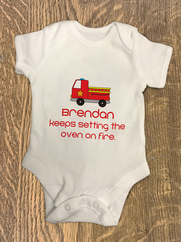 CA09 - Fire Engine Baby Vest