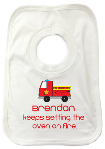 CA09 - Fire Engine Baby Bib