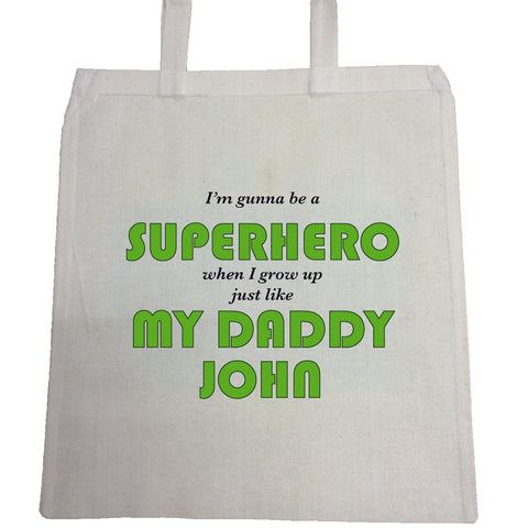 BB20 - Superhero Personalised Canvas Bag for Life