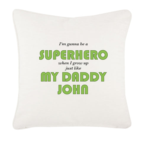 Superhero Personalised Canvas Cushion Cover