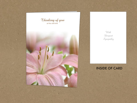Sympathy Cards for loss of family and friends, thinking of you at this sad time