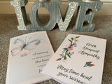 Sympathy Cards for loss of family and friends, memory lives in the heart forever