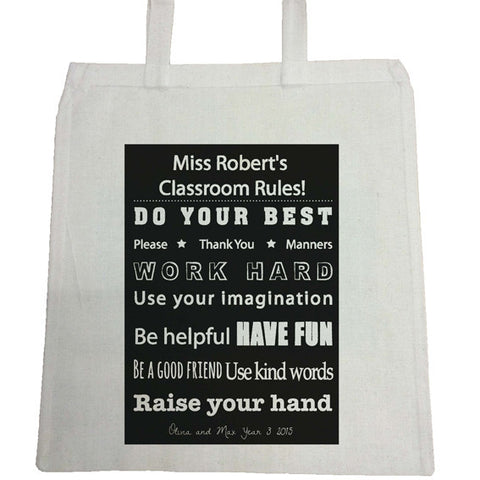 TG04 - Classroom Rules Canvas Bag for Life