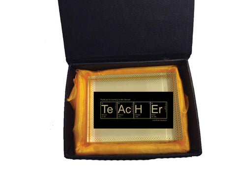 TG08 - Periodic Table Crystal Block with Presentation Gift Box
