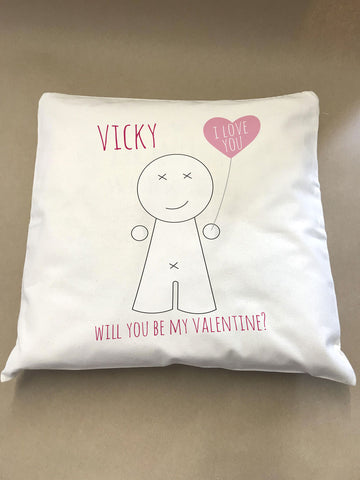 Heart Man Valentine's Cushion Cover