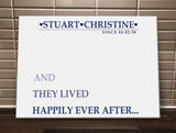 VA03 - They Lived Happily Ever After Personalised Canvas Print.