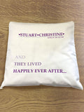 They Lived Happily Ever After Personalised Canvas Cushion Cover