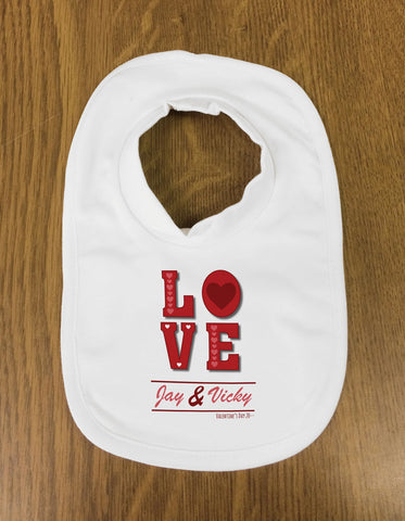  VA05 - Valentine's Love You Personalised Baby Bib
