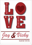  VA05 - Valentine's Love You Personalised Print