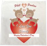 VA06 - Love You Dearly Valentine's Personalised Tea Towel