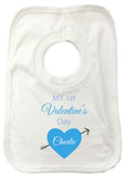 VA07 - My First Valentine's Personalised Baby Bib available in Various Colours