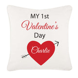 My First Valentine's Personalised Cushion Cover available in various colours
