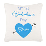 My First Valentine's Personalised Cushion Cover available in various colours