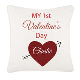 My First Valentine's Personalised Cushion Cover available in various colours