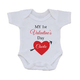 VA07 - My First Valentine's Personalised Baby Bib available in Various Colours