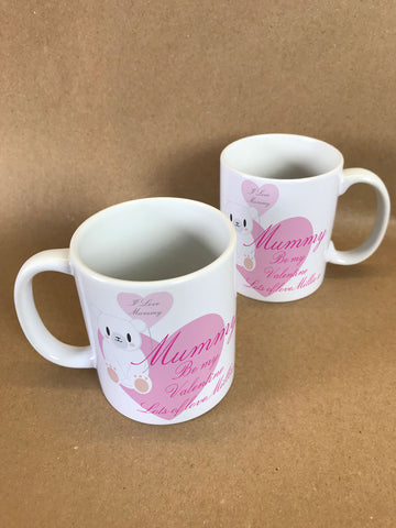 VA08 - Mummy Be My Valentine Personalised Mug & White Gift Box