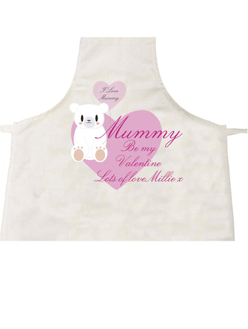 Mummy Be My Valentine Personalised Apron