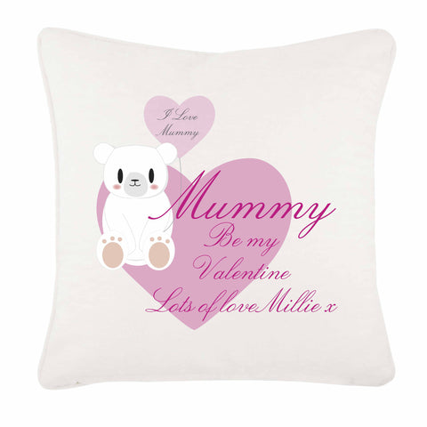 Mummy Be My Valentine Personalised Cushion Cover