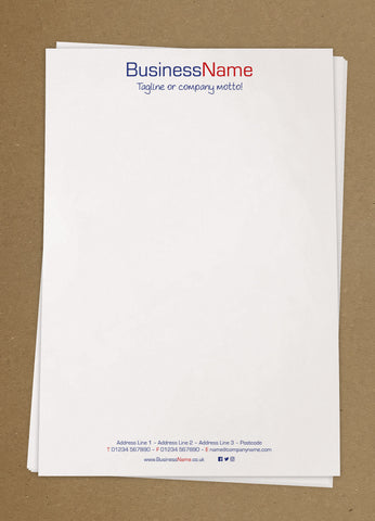 WBP02 - Two Tone Branded Customisable Letterheads from £25.00+VAT