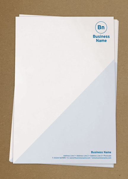 WBP04 - Triangular Accent Branded Customisable Letterheads from £25.00 ...