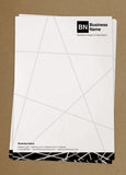WBP06 - Coloured Lines Branded Customisable Letterheads from £25.00+VAT