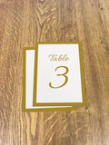 WD01 - Personalised Wedding Happily Ever After Gold Table Numbers