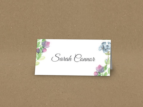 WD06 - Personalised Wedding Floral Designed Placecards