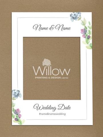 WD06 - Personalised Wedding Floral Designed Social Media Frame