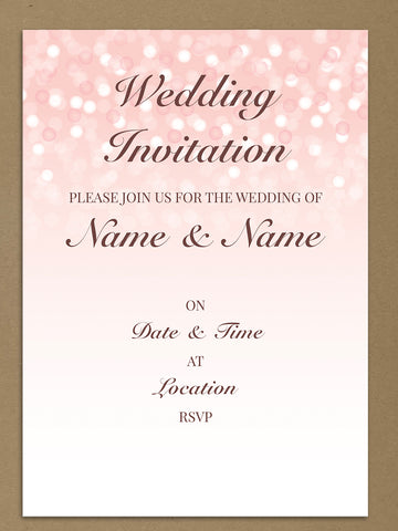 Personalised Wedding Pink Bubbly Themed Invitations From Willow Printing & Design