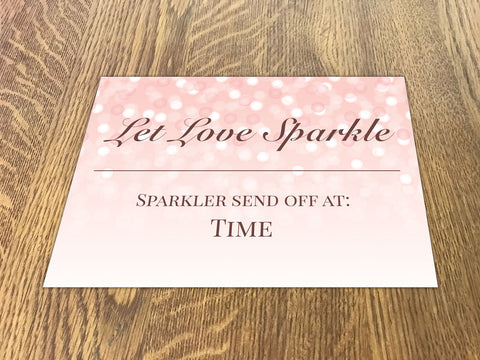 WD09 - Personalised Wedding Pink Bubbly Sparkler Send Off Sign