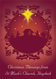 Christmas Cards for Business & Home, Religious Scene of Bethlehem, 3 Kings & Mary
