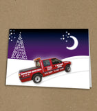 Christmas Cards for Business with Your Company Van or Lorry Designed in Snowy Scene