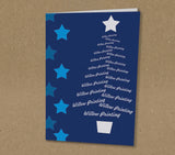 Christmas Cards for Business with Tree made from Company name & logo