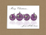 Christmas Cards for Business or Home with Personalised Reflecting Baubles