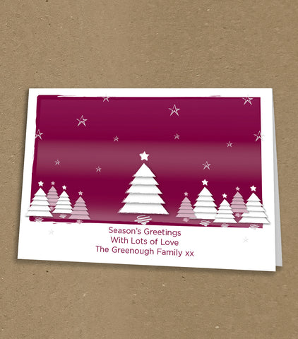 Christmas Cards for Business & Home, Christmas Trees, Stars & Personal Message