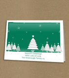 Christmas Cards for Business & Home, Christmas Trees, Stars & Personal Message