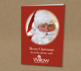 Christmas Cards for Family or Business with Classic Santa Clause and Personalisation