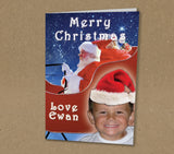 Christmas Cards for Family or Business with Personalised Classic Santa & Sleigh